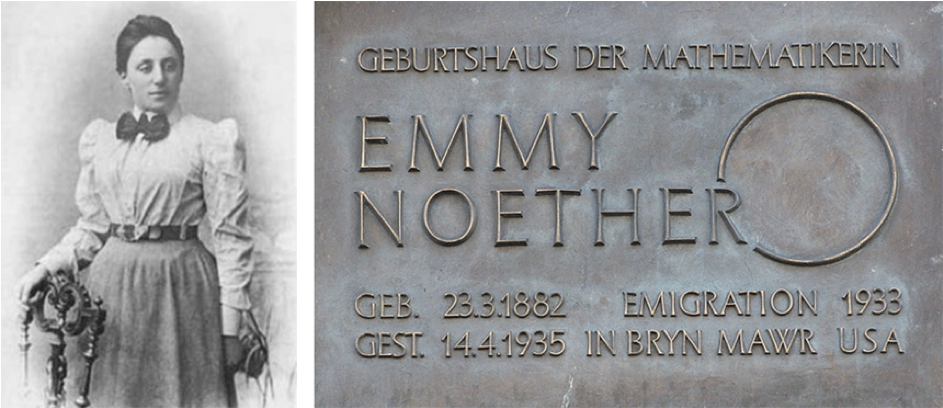 Plaque on the house where Noether was born 
